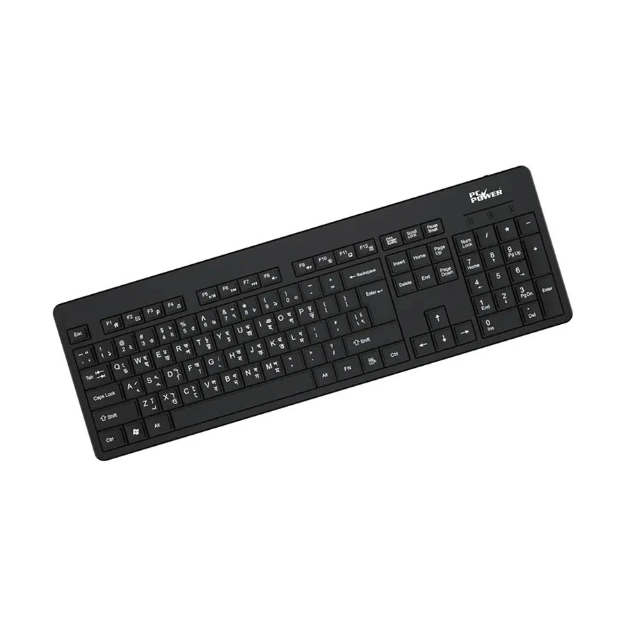 Pc Power 604 Wired Black Standard Keyboard with Bangla